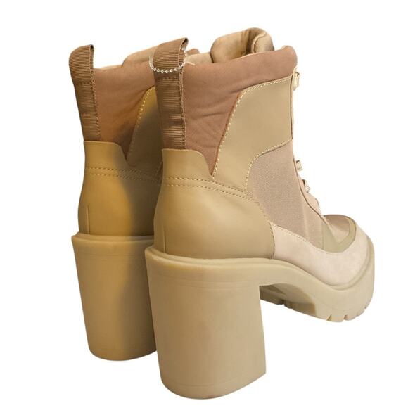 Dolce Vita Womens 9.5 M Tan Boots Collin Dune Heels Rubber Sole Chunky Sustain - Picture 5 of 15